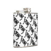 Kow zwart-wit Silhouette Heupfles (Rechts)