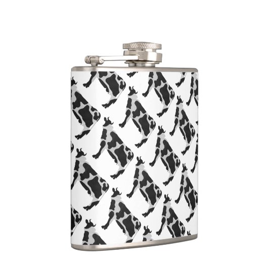 Kow zwart-wit Silhouette Heupfles (Rechts)