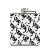 Kow zwart-wit Silhouette Heupfles (Achterkant)