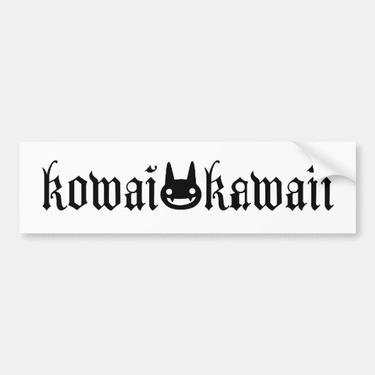Kowai/Kawaii Logo Bumpersticker (Voorkant)