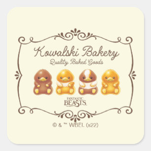 Kowalski Bakery - Baby Nifflers Vierkante Sticker