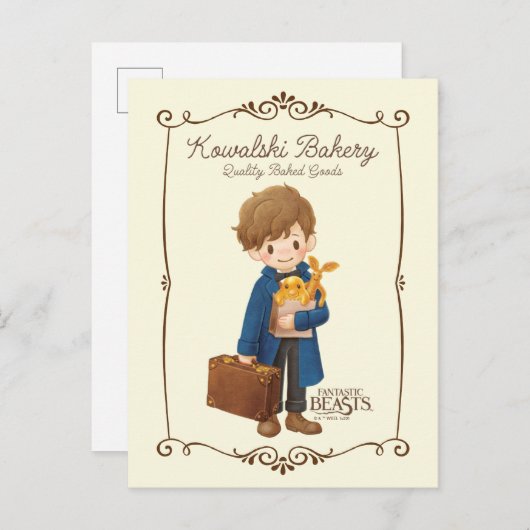 Kowalski Bakery - Newt Scamander Briefkaart (Voorkant / Achterkant)