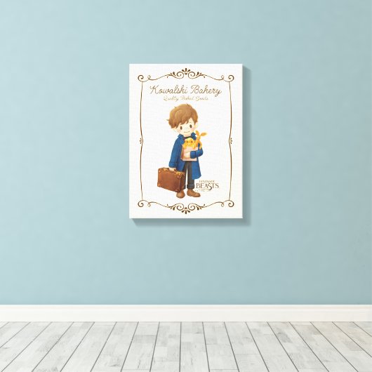 Kowalski Bakery - Newt Scamander Canvas Afdruk (Insitu (Houten vloer))