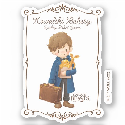Kowalski Bakery - Newt Scamander Sticker (Voorkant)
