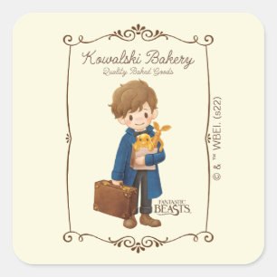 Kowalski Bakery - Newt Scamander Vierkante Sticker
