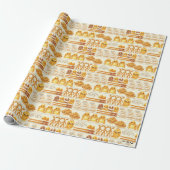 Kowalski Bakery Rows of Treds Pattern Cadeaupapier (Uitgerold)