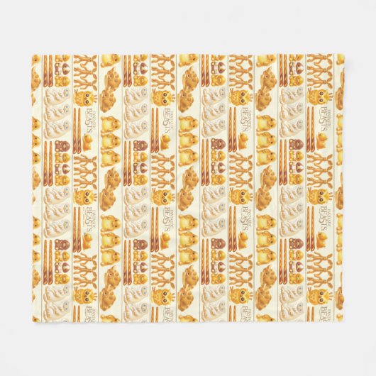 Kowalski Bakery Rows of Treds Pattern Fleece Deken (Voorkant (Horizontaal))