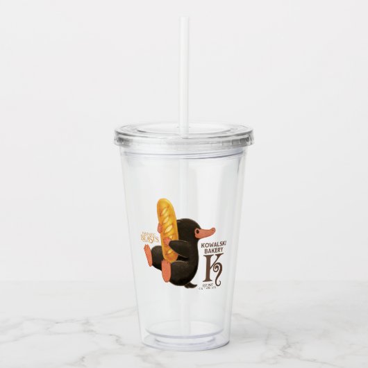 Kowalski bakkerij - niffler met brood acryl drinkbeker (Voorkant)