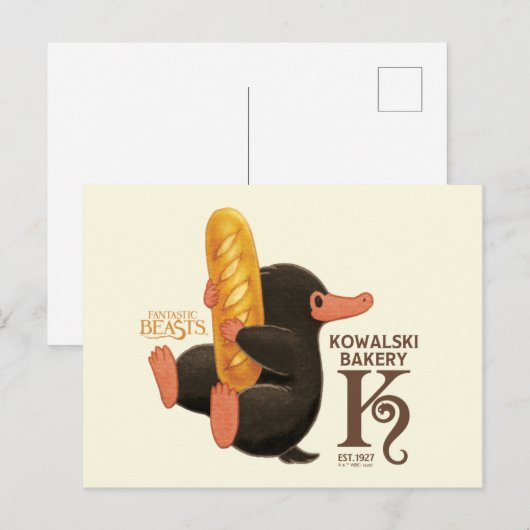 Kowalski bakkerij - niffler met brood briefkaart (Voorkant / Achterkant)