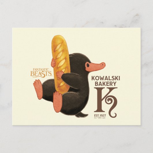 Kowalski bakkerij - niffler met brood briefkaart (Voorkant)