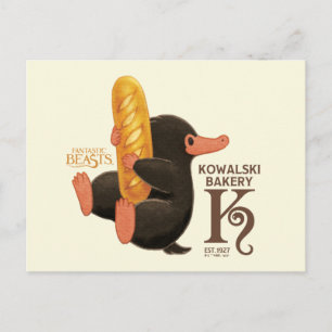 Kowalski bakkerij - niffler met brood briefkaart