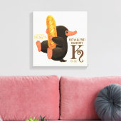 Kowalski bakkerij - niffler met brood canvas afdruk (Insitu (Woonkamer))