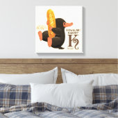 Kowalski bakkerij - niffler met brood canvas afdruk (Insitu (Slaapkamer))