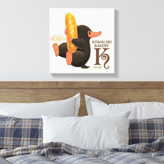 Kowalski bakkerij - niffler met brood canvas afdruk (Insitu (Slaapkamer))
