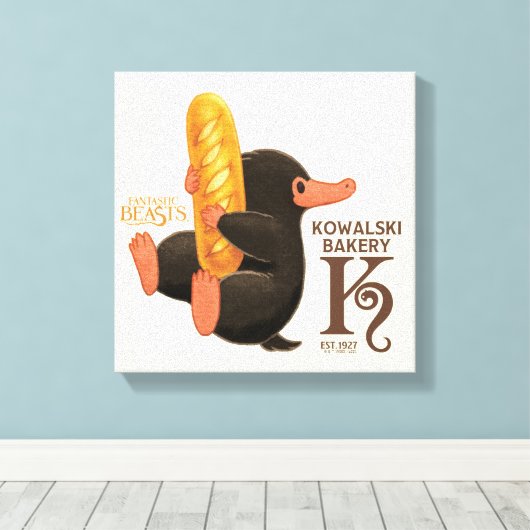 Kowalski bakkerij - niffler met brood canvas afdruk (Insitu (Houten vloer))