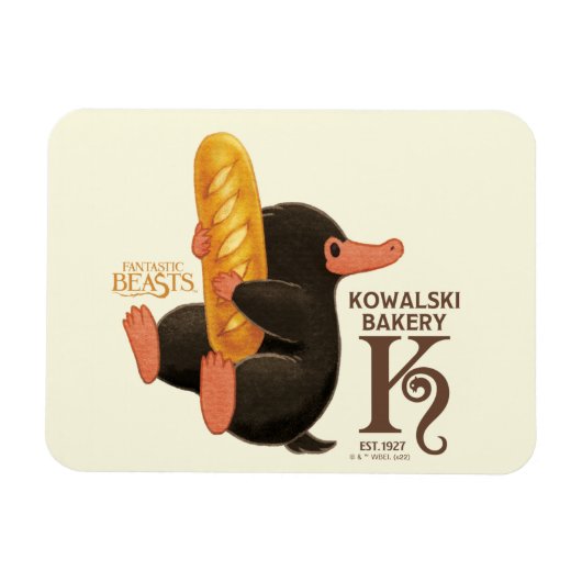 Kowalski bakkerij - niffler met brood magneet (Horizontaal)