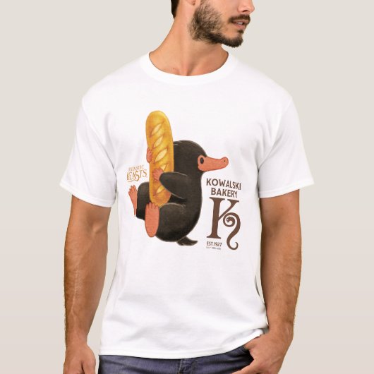 Kowalski bakkerij - niffler met brood t-shirt (Voorkant)