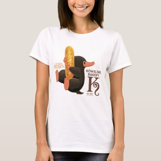 Kowalski bakkerij - niffler met brood t-shirt (Voorkant)