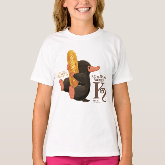 Kowalski bakkerij - niffler met brood t-shirt (Voorkant)