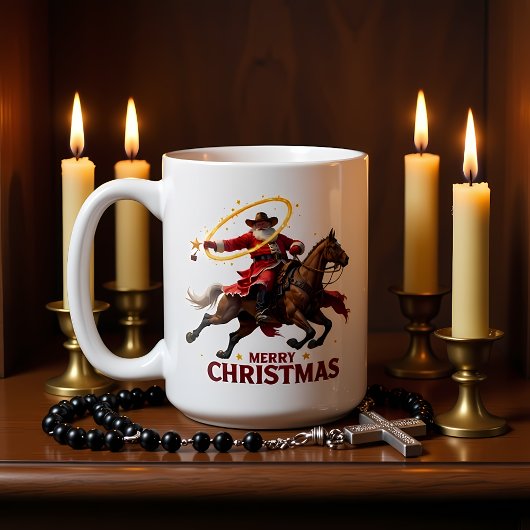 Kowboy Kerstman Ruiter Koffiemok