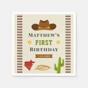 Kowboy Westerne Saloon Baby Boy Wild Servet