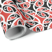 Kowhaiwhai Mangopare Maori Tribal Patroon Cadeaupapier (Rol Hoek)