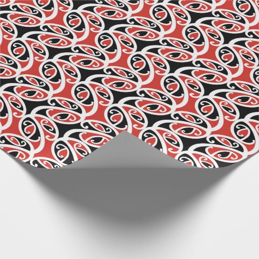 Kowhaiwhai Mangopare Maori Tribal Patroon Cadeaupapier (Hoek)