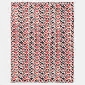 Kowhaiwhai Mangopare Maori Tribal Patroon Fleece Deken (Voorkant)