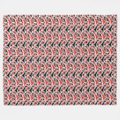 Kowhaiwhai Mangopare Maori Tribal Patroon Fleece Deken (Voorkant (Horizontaal))