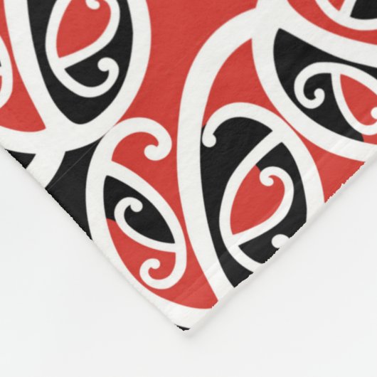 Kowhaiwhai Mangopare Maori Tribal Patroon Fleece Deken (Hoek)