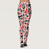 Kowhaiwhai Mangopare Maori Tribal Patroon Leggings (Achterkant)