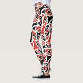 Kowhaiwhai Mangopare Maori Tribal Patroon Leggings (Links)
