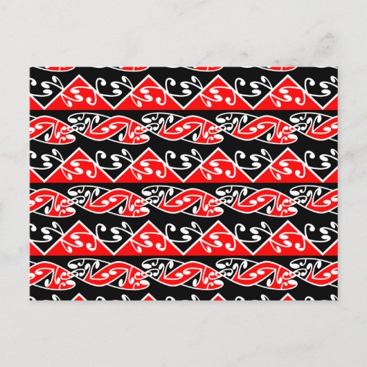 Kowhaiwhai Traditional Maori Koru Pattern Briefkaart (Voorkant)