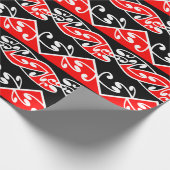 Kowhaiwhai Traditional Maori Koru Pattern Cadeaupapier (Hoek)