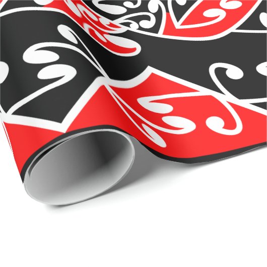 Kowhaiwhai Traditional Maori Koru Pattern Cadeaupapier (Rol Hoek)