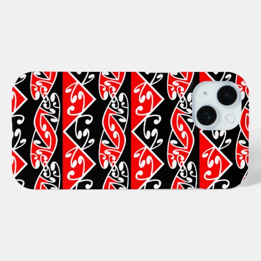 Kowhaiwhai Traditional Maori Koru Pattern Case-Mate iPhone Case (Achterkant (horizontaal))
