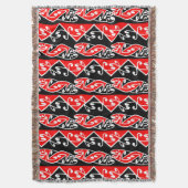 Kowhaiwhai Traditional Maori Koru Pattern Deken (Voorkant Verticaal)