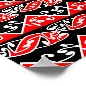 Kowhaiwhai Traditional Maori Koru Pattern Poster (Hoek)