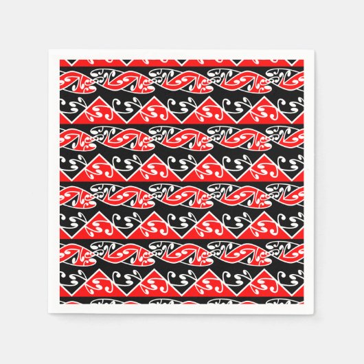 Kowhaiwhai Traditional Maori Koru Pattern Servet (Voorkant)