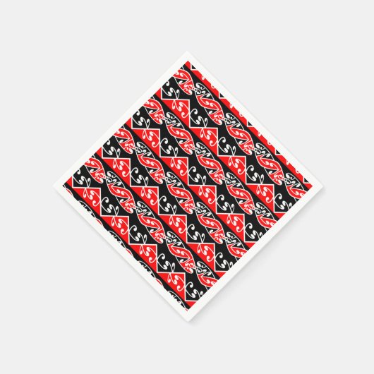 Kowhaiwhai Traditional Maori Koru Pattern Servet (Hoek)