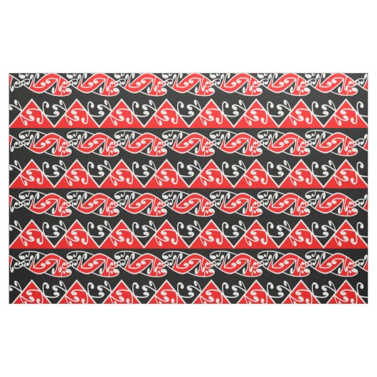 Kowhaiwhai Traditional Maori Koru Pattern Stof (Yard (91,4 cm))