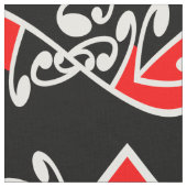 Kowhaiwhai Traditional Maori Koru Pattern Stof (Close Up)
