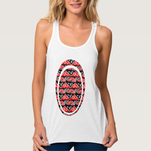 Kowhaiwhai Traditional Maori Koru Pattern Tanktop (Voorkant)