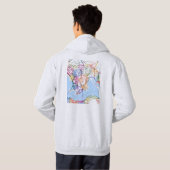 Kowloon Hong Kong City Map Hoodie (Achterkant volledig)