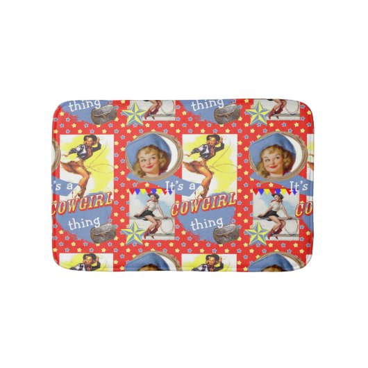  kowmeiden die Cowgirl Thing roepen Badmat (Voorkant)