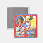  kowmeiden die Cowgirl Thing roepen Magneet (Voorkant / Achterkant)