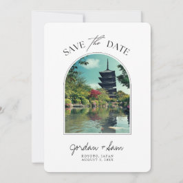 Koyoto Japan Wedding Save the Date Kaart