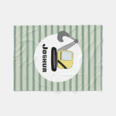 Koys Cute Construction Digger Excavator Kinder Fleece Deken (Voorkant (Horizontaal))