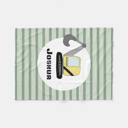 Koys Cute Construction Digger Excavator Kinder Fleece Deken (Voorkant (Horizontaal))