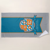 Koys knight shield grijze colton letter c naam han strandlaken (Voorkant)